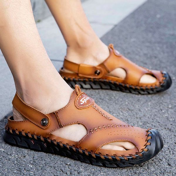 2020 casual shoes genuine leather men sandals summer men shoes beach sandals man fashion outdoor men's big size 45 46, Black
2020 casual shoes genuine leather men sandals summer men shoes beach sandals man fashion outdoor men's big size 45 46, Black