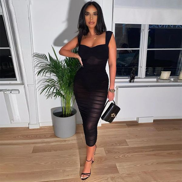women see through mesh dresses sleeveless spaghetti straps bodycon dress fashion elegant sheath club party summer dress new, Black;gray
women see through mesh dresses sleeveless spaghetti straps bodycon dress fashion elegant sheath club party summer dress new, Black;gray