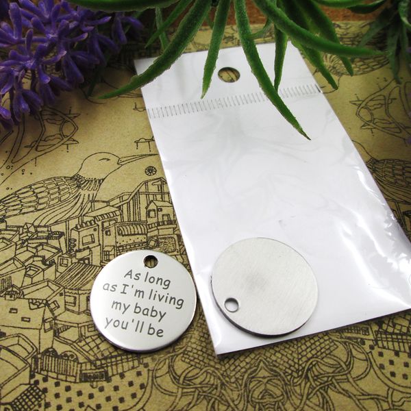 40pcs--"as long as i'm living my baby you'll be"stainless steel charms more style for choosing diy charms pendants for n, Bronze;silver
40pcs--"as long as i'm living my baby you'll be"stainless steel charms more style for choosing diy charms pendants for n, Bronze;silver