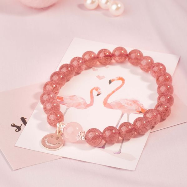 genuine red strawberry quartz rose quartz crystal stone bracelet round beads fashion women drop shipping crystal bracelets, Black
genuine red strawberry quartz rose quartz crystal stone bracelet round beads fashion women drop shipping crystal bracelets, Black