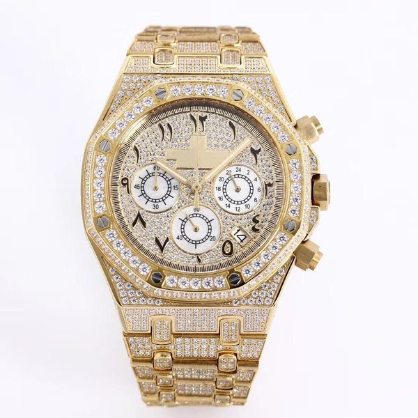 a 15400 montre de luxe 316l refined steel case vkmovement watches diamond watches 41.5 x12mm weight 170g (import austria party drill, Slivery;brown
a 15400 montre de luxe 316l refined steel case vkmovement watches diamond watches 41.5 x12mm weight 170g (import austria party drill, Slivery;brown