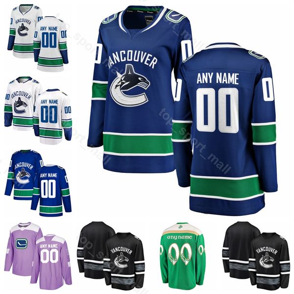 vancouver canucks hockey custom jersey 53 bo horvat 22 daniel sedin 33 henrik sedin 6 brock boeser 40 elias pettersson st patricks day, Black;red
vancouver canucks hockey custom jersey 53 bo horvat 22 daniel sedin 33 henrik sedin 6 brock boeser 40 elias pettersson st patricks day, Black;red