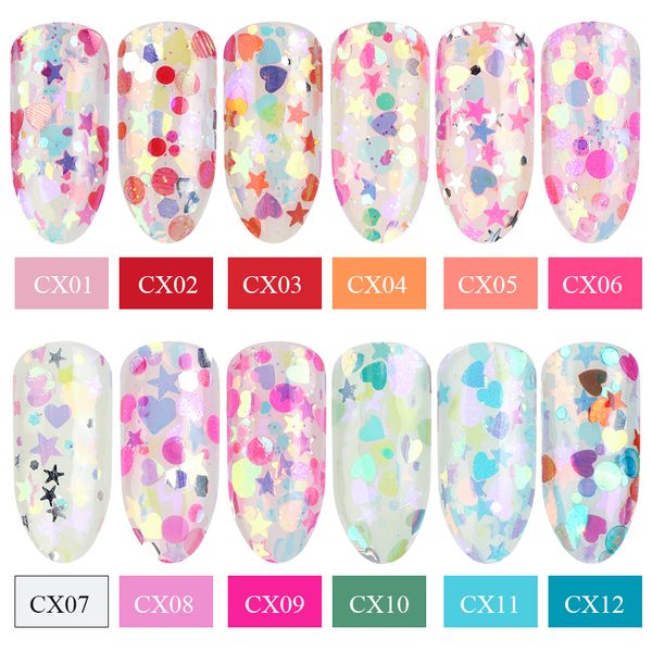 1pcs neon glitter sequins for nails holographic mixed flake round hexagon stars colorful spangles manicure decorations lycx01-12, Silver;gold
1pcs neon glitter sequins for nails holographic mixed flake round hexagon stars colorful spangles manicure decorations lycx01-12, Silver;gold