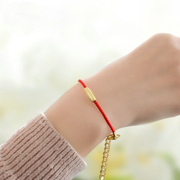 925 sterling silver rice shape charm bracelet red handmade rope irregular silver bead original bracelet for men women lucky gift, Golden;silver
925 sterling silver rice shape charm bracelet red handmade rope irregular silver bead original bracelet for men women lucky gift, Golden;silver