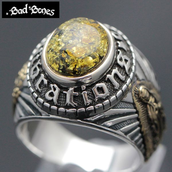 europe and america retro green amber hermit ring 925 silver skull male thai silver domineering big ring ing, Golden;silver
europe and america retro green amber hermit ring 925 silver skull male thai silver domineering big ring ing, Golden;silver
