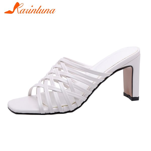 karinluna 2019 new fashion summer mules women narraw band high heels slippers women shoes woman big size 32-43, Black
karinluna 2019 new fashion summer mules women narraw band high heels slippers women shoes woman big size 32-43, Black