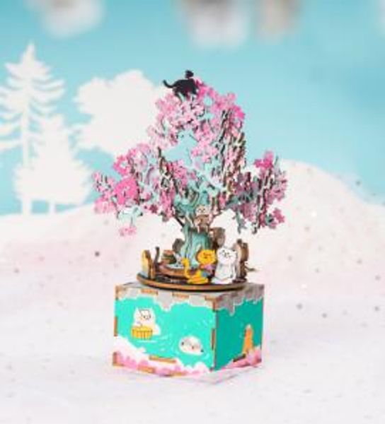148pcs rotatable diy 3d cherry tree cat wooden puzzle game assembly music box toy gift for children kids adult
148pcs rotatable diy 3d cherry tree cat wooden puzzle game assembly music box toy gift for children kids adult
