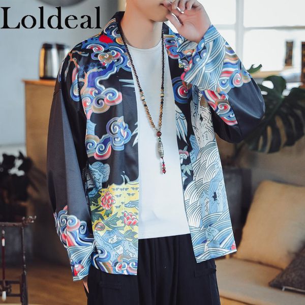 loldeal mens cardigan national print loose men's clothing mens jacket kimono shirt, White;black
loldeal mens cardigan national print loose men's clothing mens jacket kimono shirt, White;black