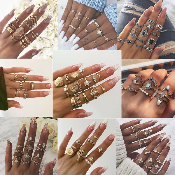 vkme vintage rings for women ring set women bohemian opal metal drop shipping finger women's jewelry gifts, Golden;silver
vkme vintage rings for women ring set women bohemian opal metal drop shipping finger women's jewelry gifts, Golden;silver