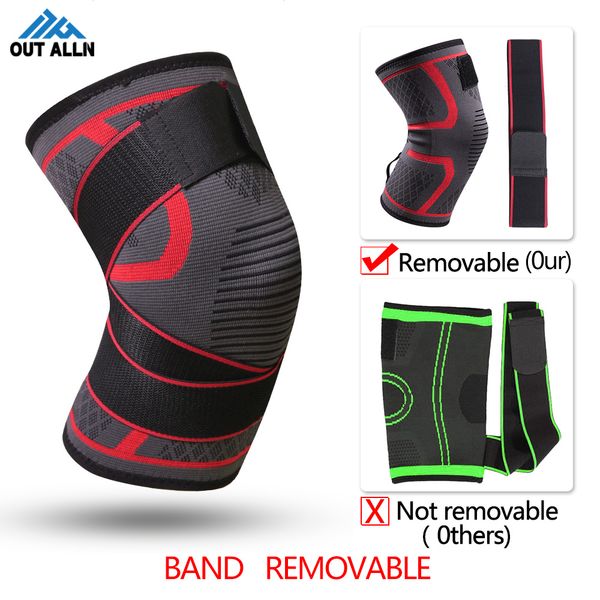 outallin 1pc band removable knee pad brace bandage knee brace pressurized support fitness running sports new protector, Black;gray
outallin 1pc band removable knee pad brace bandage knee brace pressurized support fitness running sports new protector, Black;gray