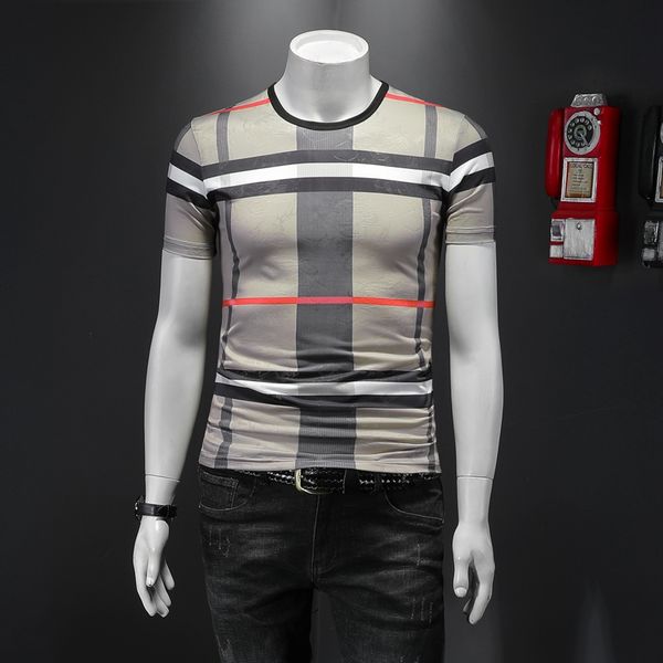 spring/summer 2020 new men's ice silk lattice short-sleeved t-shirt men's thin section round neck tight half-sleeved men's bo, White;black
spring/summer 2020 new men's ice silk lattice short-sleeved t-shirt men's thin section round neck tight half-sleeved men's bo, White;black