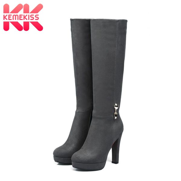 kemekiss women winter boots fashion platform knee high boots women shoes thin heels straight footwear size 33-43, Black
kemekiss women winter boots fashion platform knee high boots women shoes thin heels straight footwear size 33-43, Black