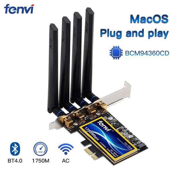 dual band 1750mbps 802.11ac hackintosh pci-e wifi adapter pci express wireless broadcom bcm94360cd + bluetooth bt 4.0 4*antenna
dual band 1750mbps 802.11ac hackintosh pci-e wifi adapter pci express wireless broadcom bcm94360cd + bluetooth bt 4.0 4*antenna