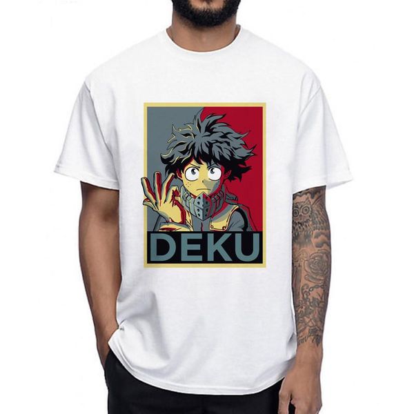 new boku no hero academia t-shirt my hero academia anime men t shirt izuku midoriya funny cartoon tee for man/woman male, White;black