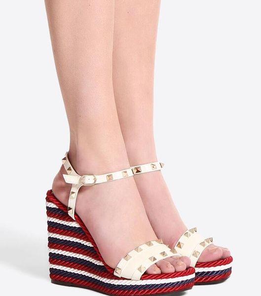 luxury lady summer sandal shoes for women's pyraclou sandal wedge studs women ankle strap gladiator sandals party wedding dress with bo, Black
luxury lady summer sandal shoes for women's pyraclou sandal wedge studs women ankle strap gladiator sandals party wedding dress with bo, Black