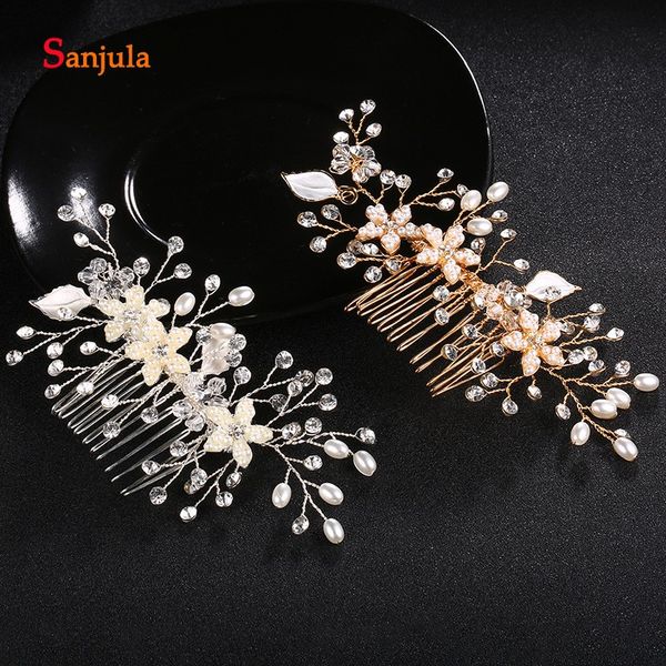 gold/sliver hairwear with comb pearls beaded flower samll headpieces for bridal wedding hair jewelry gelin aksesuar h251, Golden;white
gold/sliver hairwear with comb pearls beaded flower samll headpieces for bridal wedding hair jewelry gelin aksesuar h251, Golden;white