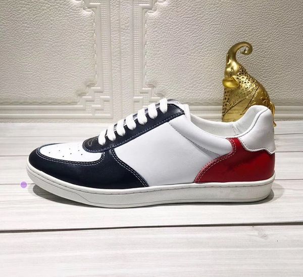 2019 new fashion white brown leather low run away shoes flat sneakers casual shoes, Black
2019 new fashion white brown leather low run away shoes flat sneakers casual shoes, Black