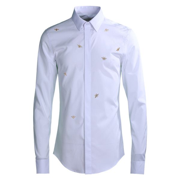 gold bee embroidery shirt men brand quality business male slim shirts turn-down collar full sleeve plus size -4xl camisas, White;black
gold bee embroidery shirt men brand quality business male slim shirts turn-down collar full sleeve plus size -4xl camisas, White;black