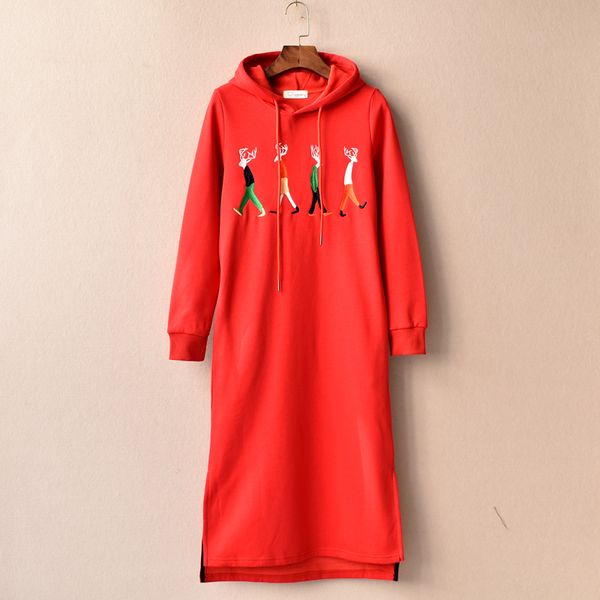 winter women fashion slim long design cartoon embroidery fleece hooded sweatshirt female trendy color cotton pullover outerwear, Black
winter women fashion slim long design cartoon embroidery fleece hooded sweatshirt female trendy color cotton pullover outerwear, Black