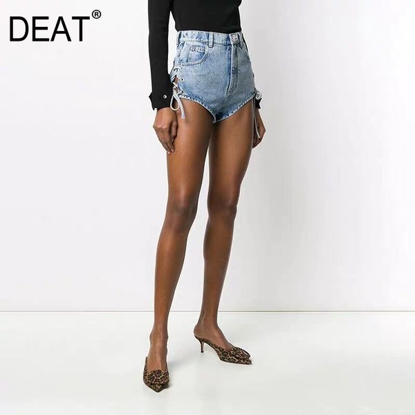 deat 2020 new spring and summer fashion women lace up 20 cm shorts high wasit buttons jeans all match wl79605l, Blue
deat 2020 new spring and summer fashion women lace up 20 cm shorts high wasit buttons jeans all match wl79605l, Blue