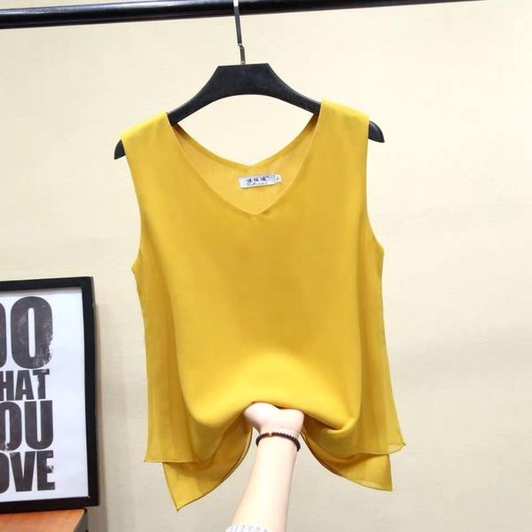 women's blouses & shirts shaokou fashion women chiffon blouse 2021 summer sleeveless v-neck casual plus size 6xl loose female, White
women's blouses & shirts shaokou fashion women chiffon blouse 2021 summer sleeveless v-neck casual plus size 6xl loose female, White