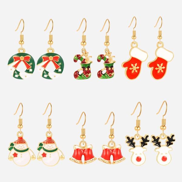 new christmas earrings for women jewelries ladies earrings set six different delicate gifts ornaments girls pendientes, Silver
new christmas earrings for women jewelries ladies earrings set six different delicate gifts ornaments girls pendientes, Silver