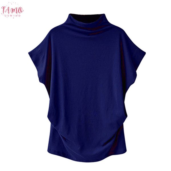 women turtleneck short sleeve cotton solid casual t shirt plus size print beach summer t shirt may 23, White
women turtleneck short sleeve cotton solid casual t shirt plus size print beach summer t shirt may 23, White