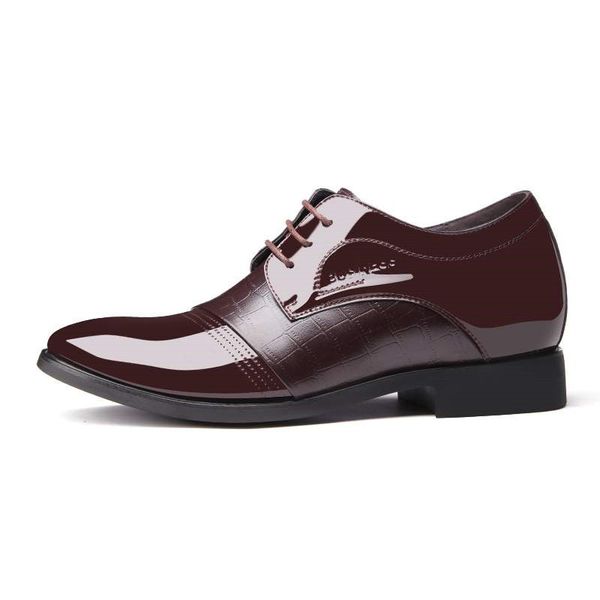 men leather business dress shoes height increasing 6cm classic wedding formal shoes men patent leather elevator shoes chassures homme, Black
men leather business dress shoes height increasing 6cm classic wedding formal shoes men patent leather elevator shoes chassures homme, Black