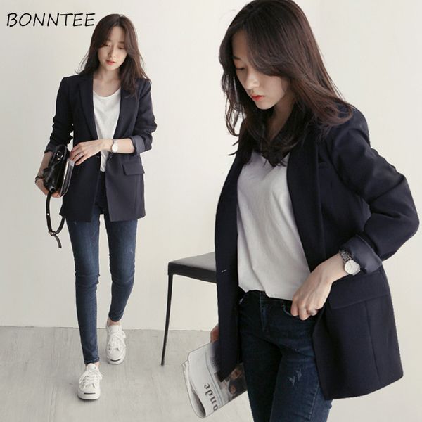 blazers women trendy spring autumn elegant simple soft blazer womens buttton slim female all-match casual suit chic, White;black
blazers women trendy spring autumn elegant simple soft blazer womens buttton slim female all-match casual suit chic, White;black
