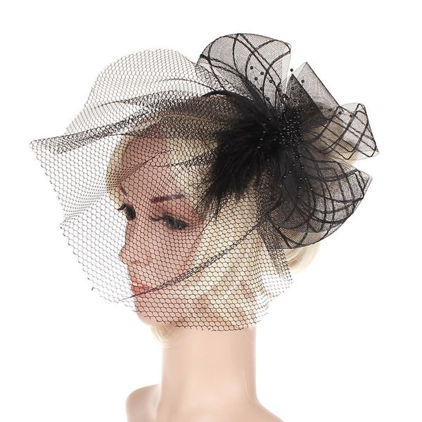 style cambric banquet gauze hat bridal headpiece headwear feather hair clip european and american party headpieces hair accessories, Silver
style cambric banquet gauze hat bridal headpiece headwear feather hair clip european and american party headpieces hair accessories, Silver