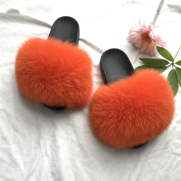 sf0323 new fur slides women's real fox fur slippers shoes flip flops flat fluffy fur slippers, Black
sf0323 new fur slides women's real fox fur slippers shoes flip flops flat fluffy fur slippers, Black
