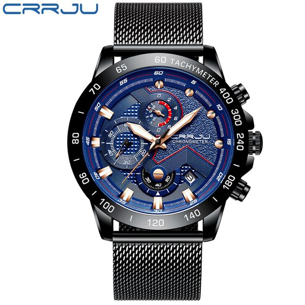 2020 crrju brand men stainless steel sports watches men's army military watch male date quartz clock relogio masculino, Slivery;brown
2020 crrju brand men stainless steel sports watches men's army military watch male date quartz clock relogio masculino, Slivery;brown