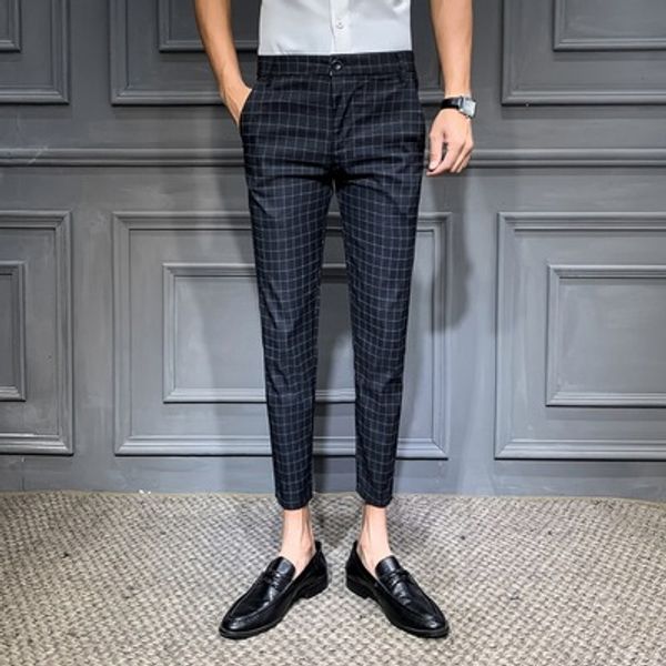 casual pants slim fit trousers office men dress suit pant business plaid suit trousers male korean pantalon hombre summer 2019, White;black
casual pants slim fit trousers office men dress suit pant business plaid suit trousers male korean pantalon hombre summer 2019, White;black