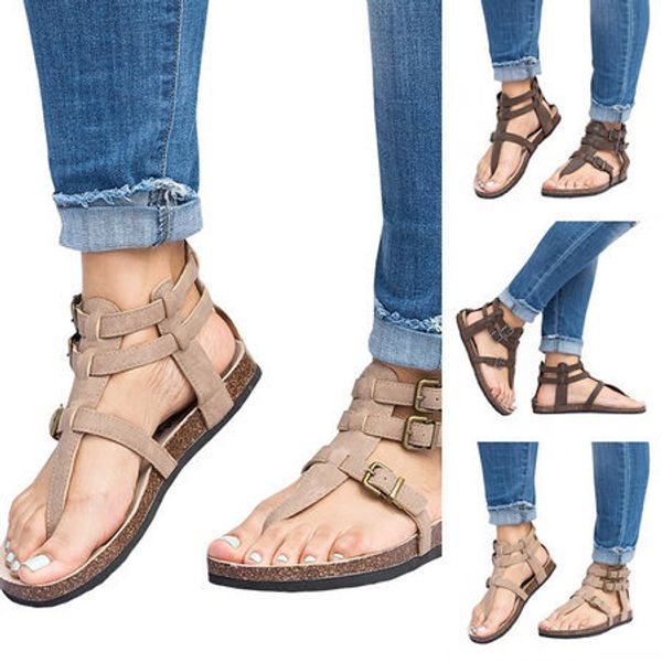 2020 popular women's sandals european and american large size sandals women's flat buckle comfortable shoes, Black
2020 popular women's sandals european and american large size sandals women's flat buckle comfortable shoes, Black