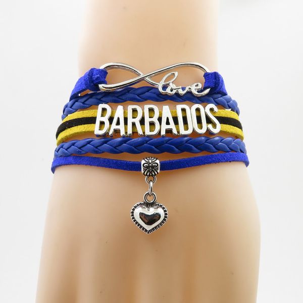 love barbados national flag bracelet heart charm barbados flag leather bracelets & bangles for woman and man jewelry gift, Golden;silver
love barbados national flag bracelet heart charm barbados flag leather bracelets & bangles for woman and man jewelry gift, Golden;silver
