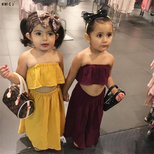 fashion summer boutique kids girl clothes cotton and line patchwork sleeveless crop + long skirts 2pcs set girl children set, White
fashion summer boutique kids girl clothes cotton and line patchwork sleeveless crop + long skirts 2pcs set girl children set, White