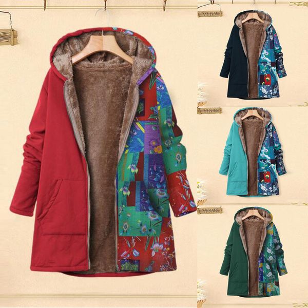 womail womens coats vintage oversize coats winter warm outwear printed hooded pockets oversize roupas femininas 19sep27, Black
womail womens coats vintage oversize coats winter warm outwear printed hooded pockets oversize roupas femininas 19sep27, Black