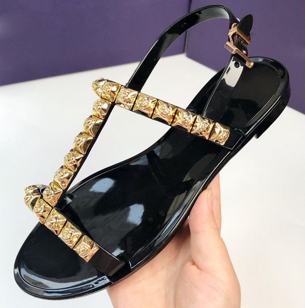 new european style woman summer sandals rivets big bowknot flip flops beach sandalias femininas flat jelly designers sandal, Black
new european style woman summer sandals rivets big bowknot flip flops beach sandalias femininas flat jelly designers sandal, Black