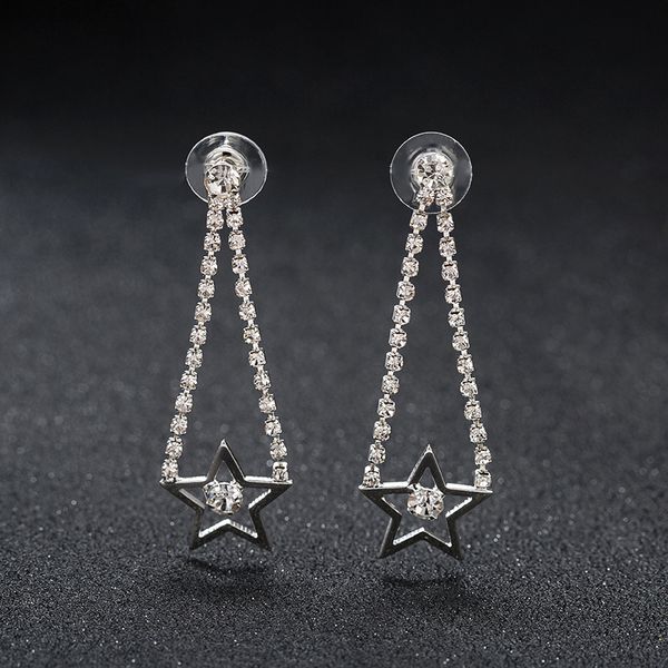 five. stars long fund tassels the ear line temperament concise joker earrings ear nail eardrop, Golden
five. stars long fund tassels the ear line temperament concise joker earrings ear nail eardrop, Golden