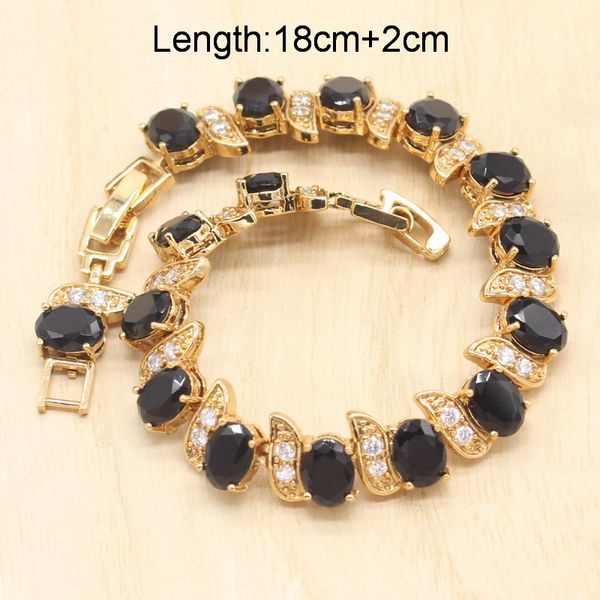 black zirconia gold color bridal jewelry sets for women bracelet with extra link earrings necklace pendant rings gift box, Slivery;golden
black zirconia gold color bridal jewelry sets for women bracelet with extra link earrings necklace pendant rings gift box, Slivery;golden
