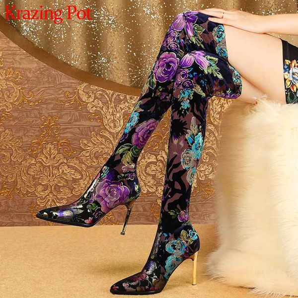 special prints sheep leather pointed toe gladiator party super high heels flower flock keep warm over-the-knee boots l06, Black
special prints sheep leather pointed toe gladiator party super high heels flower flock keep warm over-the-knee boots l06, Black