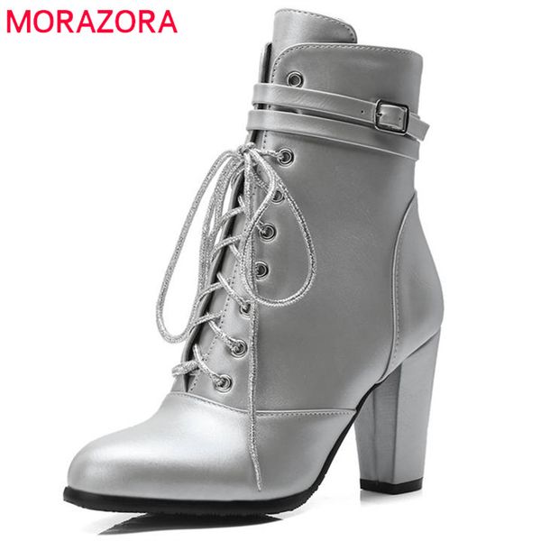 morazora 2020 large size 33-44 pointed toe ankle boots zipper +lace up fashion high heels women boots autumn winter shoes, Black
morazora 2020 large size 33-44 pointed toe ankle boots zipper +lace up fashion high heels women boots autumn winter shoes, Black