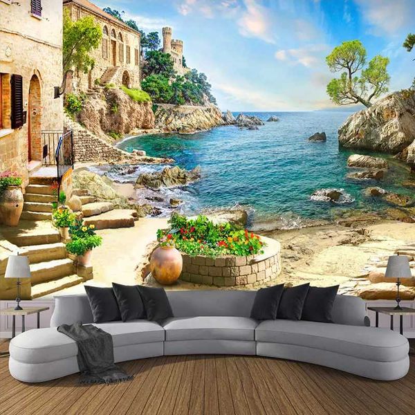 drop shipping пользовательские 3d фото обои замок сад с видом на море стена картина стены спальни украшения mural papel de parede 3d
drop shipping пользовательские 3d фото обои замок сад с видом на море стена картина стены спальни украшения mural papel de parede 3d
