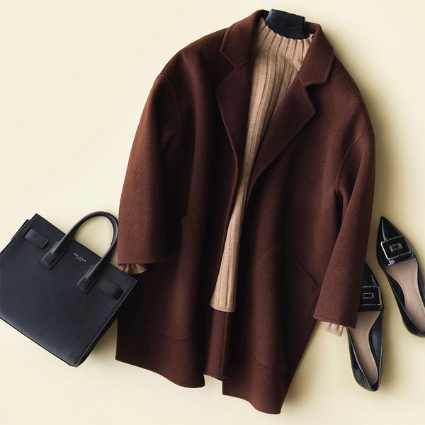 new 2020 autumn winter coat women double side wool coat plus size female cashmere casual jacket outerwear fashion feminino parka, Black
new 2020 autumn winter coat women double side wool coat plus size female cashmere casual jacket outerwear fashion feminino parka, Black