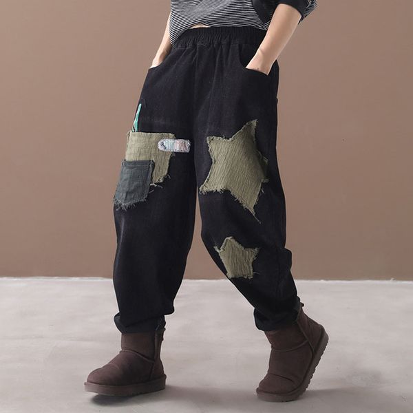 women star embroidery jeans winter velvet warm loose denim pants new cotton fleece elastic waist patchwork trousers black, Blue
women star embroidery jeans winter velvet warm loose denim pants new cotton fleece elastic waist patchwork trousers black, Blue