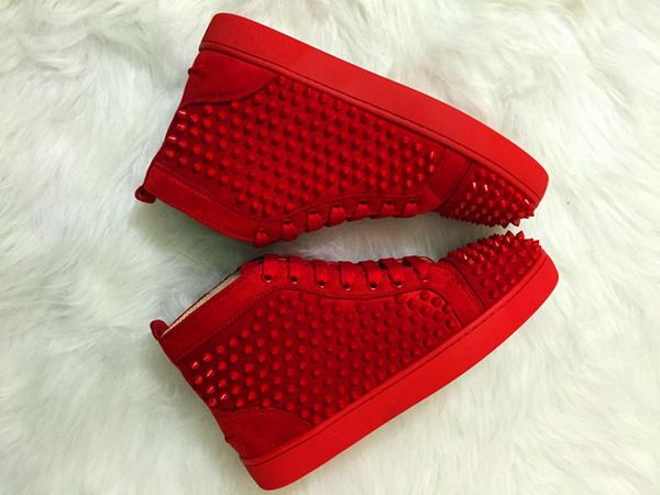 men's rivets shoes red bottom sneakers luxury leather flat bottom rhinestone shoes men's and women's party designer couple ca, Black
men's rivets shoes red bottom sneakers luxury leather flat bottom rhinestone shoes men's and women's party designer couple ca, Black