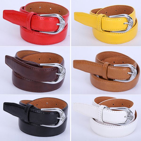 women belts all-match pattern carving buckle pu leather waist strap jeans casual black ladies female waistband, Black;brown 
women belts all-match pattern carving buckle pu leather waist strap jeans casual black ladies female waistband, Black;brown