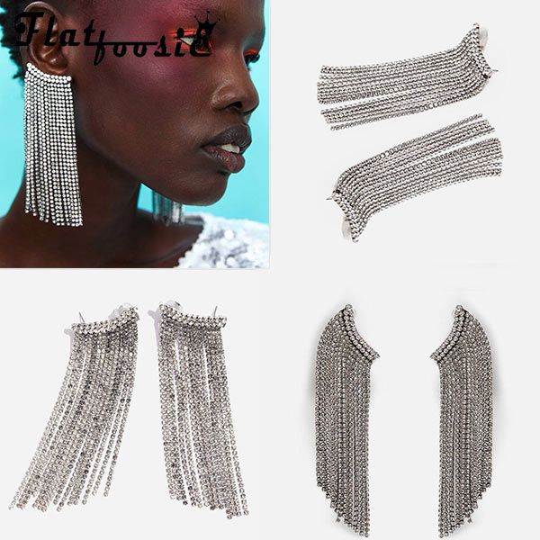 flatfoosie new glass fringed drop earrings for women statement bohemian wedding party gifts dangle long earrings jewelry, Silver
flatfoosie new glass fringed drop earrings for women statement bohemian wedding party gifts dangle long earrings jewelry, Silver