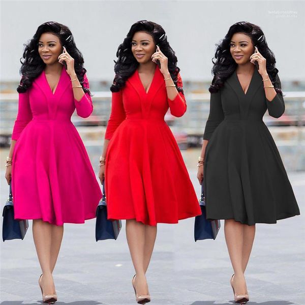 neck long sleeve ladies dresses casual womens clothing solid color womens dresses v, Black;gray
neck long sleeve ladies dresses casual womens clothing solid color womens dresses v, Black;gray