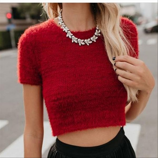 summer short solid color t-shirt plush short-sleeved blouse plush short-s plain furry short-sleeved blouse short women's top, White
summer short solid color t-shirt plush short-sleeved blouse plush short-s plain furry short-sleeved blouse short women's top, White
